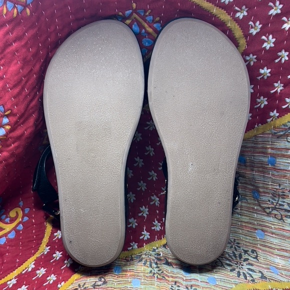 Beek Roo Black Leather Platform Sandal - Size 10 - Picture 8 of 8